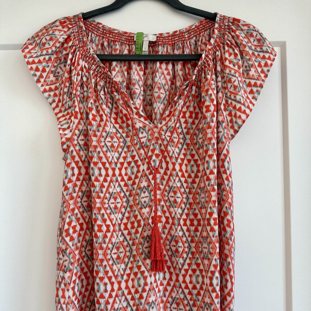 Silk Flutter Sleeve Top by Joie